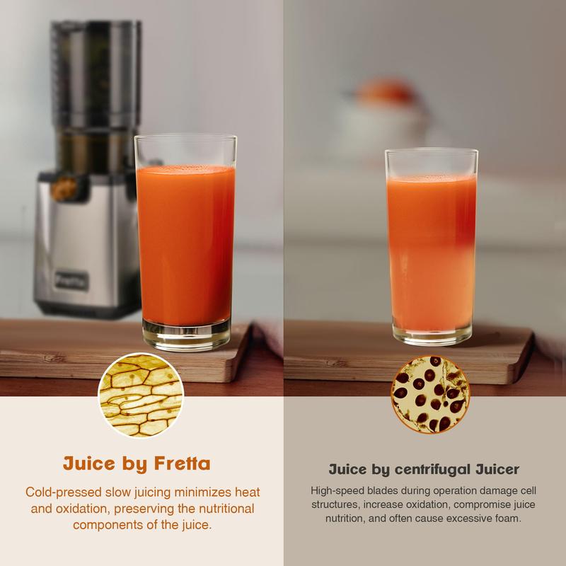 FRETTA Cold Press Juicer with 5.3