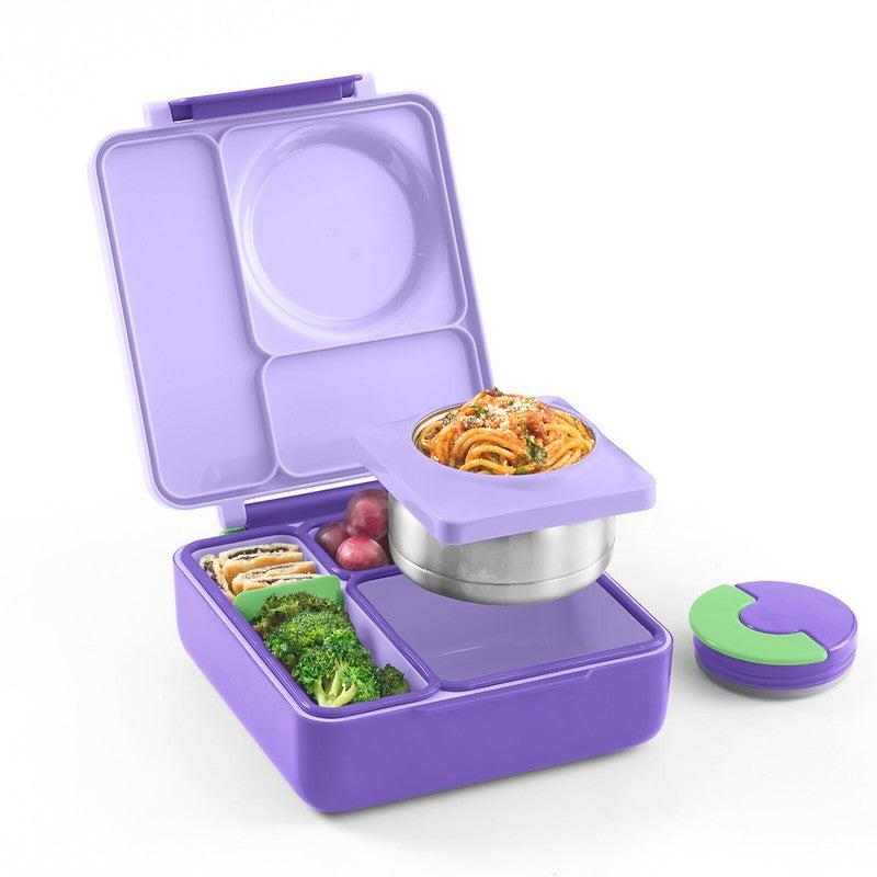 OmieBox Insulated Bento Lunch Box with Thermos and 3 Compartments - TTS, High Quality Stainless Steel, Leak-Proof, Easy to Clean - Sturdy, Set