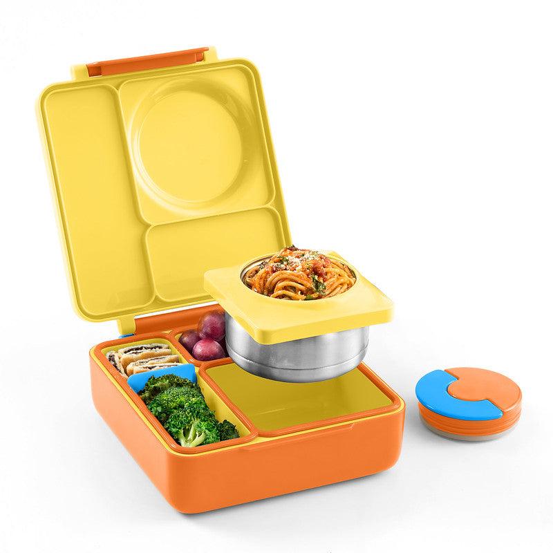 OmieBox Insulated Bento Lunch Box with Thermos and 3 Compartments - TTS, High Quality Stainless Steel, Leak-Proof, Easy to Clean - Sturdy, Set
