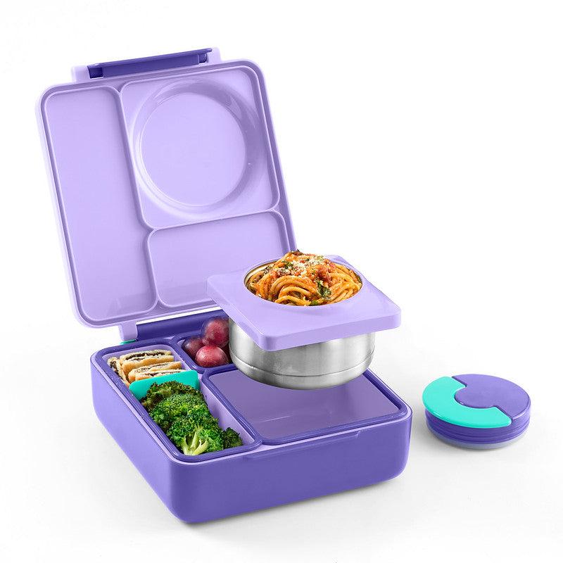 OmieBox Insulated Bento Lunch Box with Thermos and 3 Compartments - TTS, High Quality Stainless Steel, Leak-Proof, Easy to Clean - Sturdy, Set