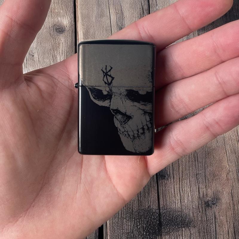 Anime Inspired Refillable Flip Lighter (No Oil) - Full Metal - Windproof - Durable