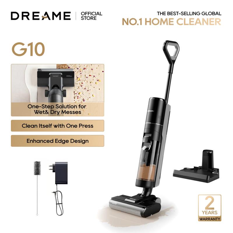 DREAME G10 Vacuum Mop, Wet Dry Vacuum Cleaner, Cordless Vacuum Mop All in One with Auto Self-Cleaning, Up to 30 Mins Runtime, Cordless Floor Cleaner Machine for Hard Floors, Edge Cleaning Wet Dry Vacuum