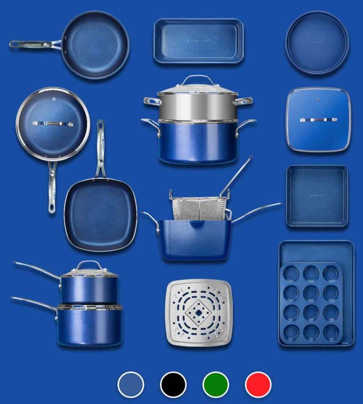20pcs Kitchen In A Box – The Ultimate All-in-One Cooking, Frying, Steaming & Baking Solution from Granitestone pots pans