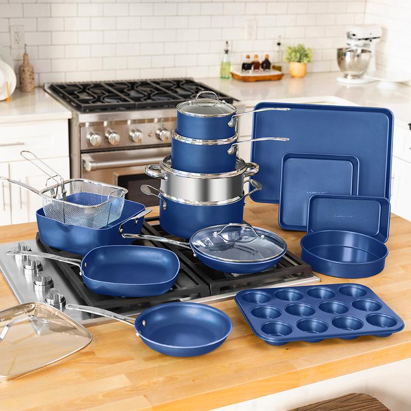 20pcs Kitchen In A Box – The Ultimate All-in-One Cooking, Frying, Steaming & Baking Solution from Granitestone pots pans