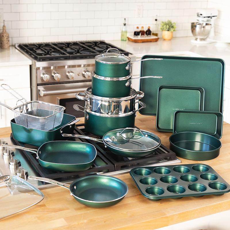 20pcs Kitchen In A Box – The Ultimate All-in-One Cooking, Frying, Steaming & Baking Solution from Granitestone pots pans