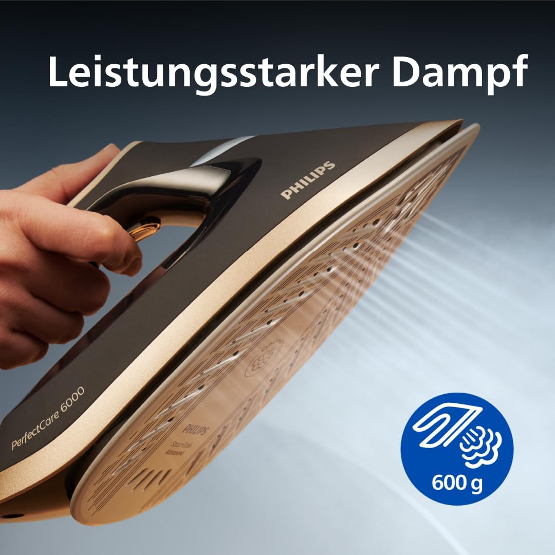 Philips Domestic Appliances PSG6064/80 Steam Iron, Gold, 600 g Steam Boost