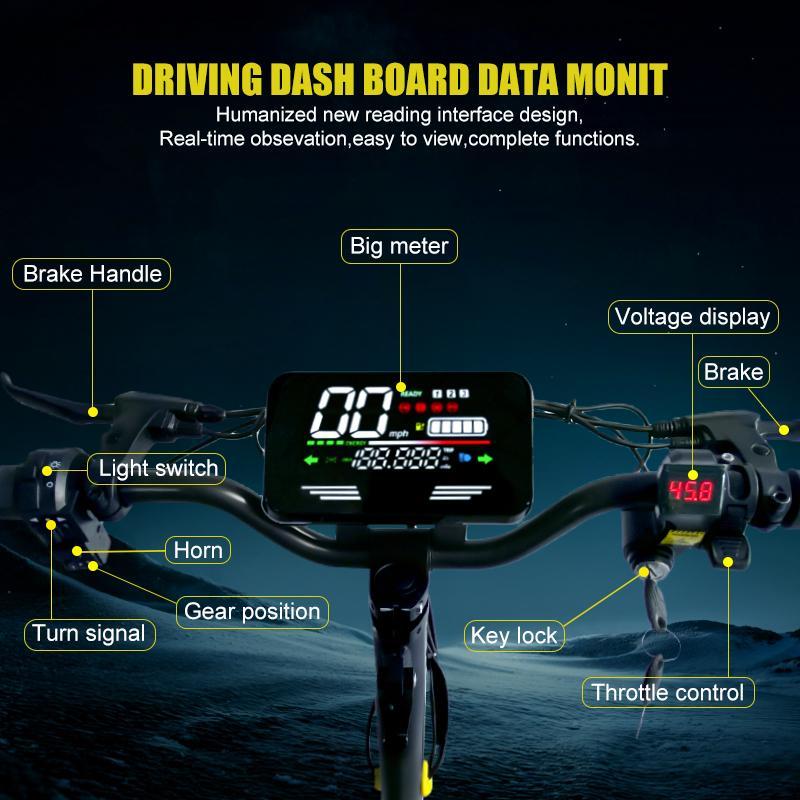 Electric scooter, 40 miles of range, 28MPH , 1200Wmaximum motor,11-inch pneumatic tires, LED screen design,double suspension, maximum load capacity 330 pounds,adult commuting electric scooter