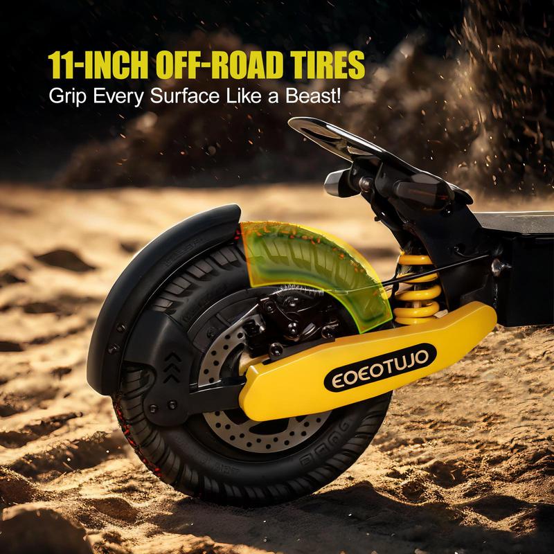 Electric scooter, 40 miles of range, 28MPH , 1200Wmaximum motor,11-inch pneumatic tires, LED screen design,double suspension, maximum load capacity 330 pounds,adult commuting electric scooter