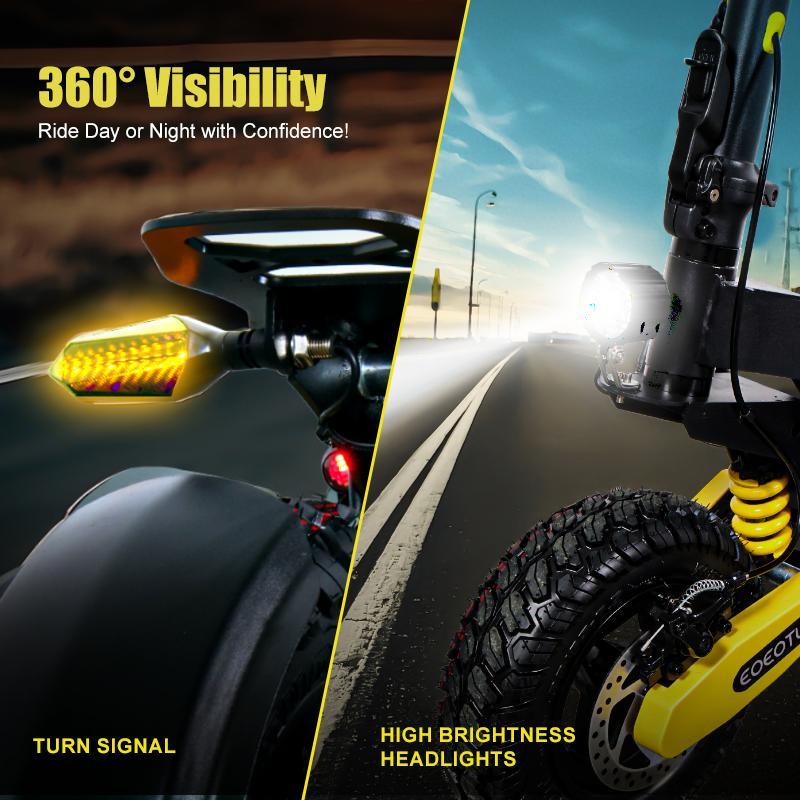 Electric scooter, 40 miles of range, 28MPH , 1200Wmaximum motor,11-inch pneumatic tires, LED screen design,double suspension, maximum load capacity 330 pounds,adult commuting electric scooter