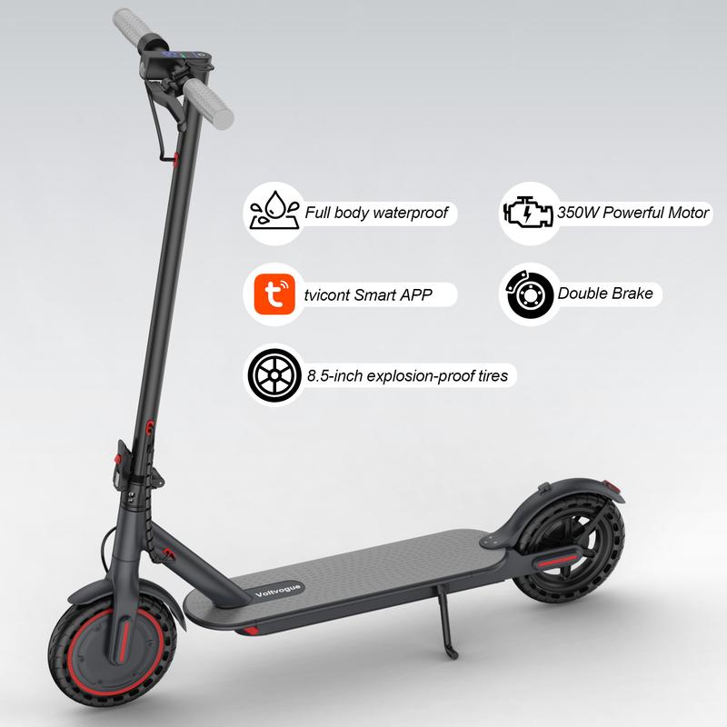 Electric Scooter – 19 MPH Max Speed, with Seat and Luggage Box, 8.5
