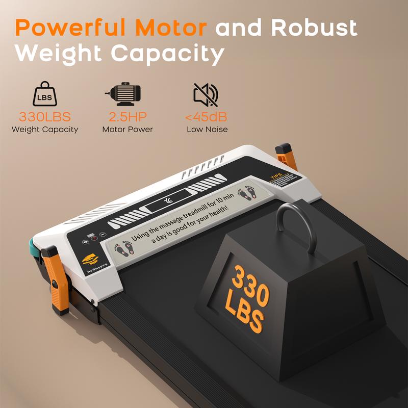 Walking Pad, Under Desk Treadmill, Walking Treadmill 2 in 1 for Home/Office with Remote Control, Portable Treadmill (Black, 1 Year Warranty)