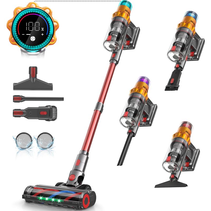 【2025 New Arrivals】S8 Cordless Vacuum Cleaners for Home, 8-in-1/600W/48Kpa Powerful Suction, Up to 65 Minutes, Self-Standing Cordless Stick Vacuum Cleaner, Lightweight Anti-Tangle Rechargeable Vacuum for Floor/Carpet/Pet Hair/Car