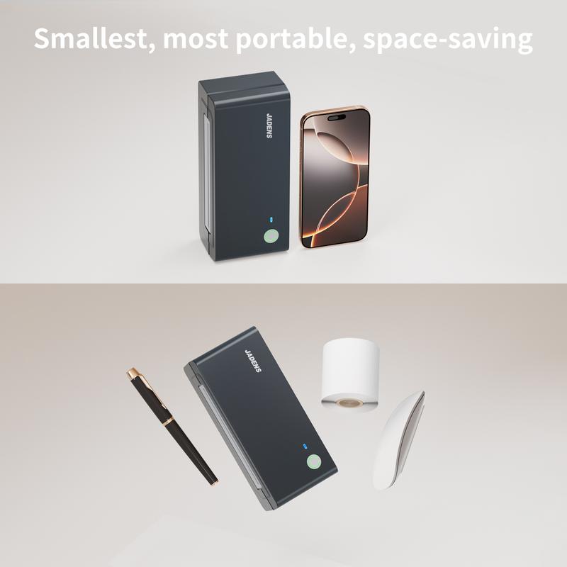 JADENS Shipping Label Printer, Bluetooth Wireless Thermal Label Printer, Compatible with iOS, Android, Windows, Mac, Chromebook, Widely Used for Etsy, Ebay, Shopify, USPS