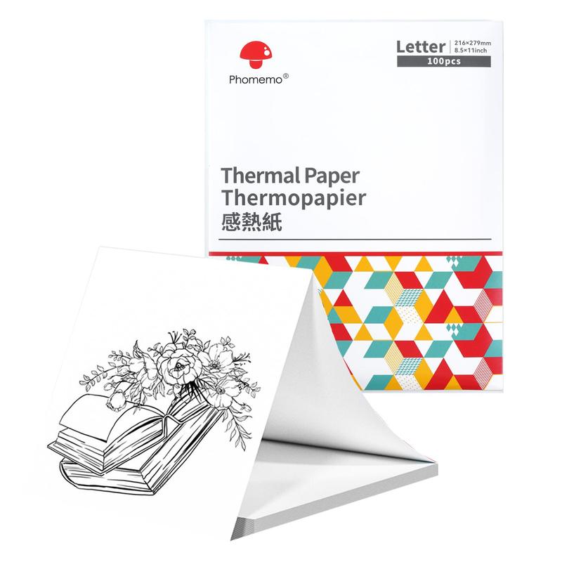 [School Supplies] Phomemo M08F Thermal Printer for Travel, [Upgrade] Portable Printer Support 8.5