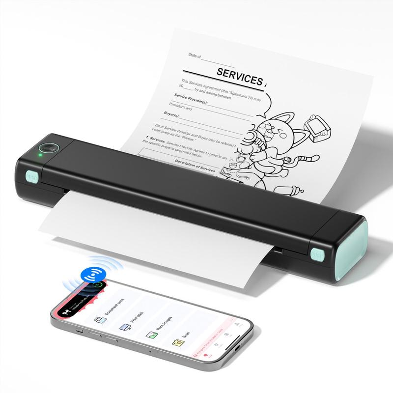 [School Supplies] Phomemo M08F Thermal Printer for Travel, [Upgrade] Portable Printer Support 8.5