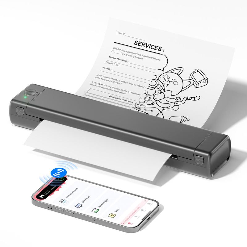 [School Supplies] Phomemo M08F Thermal Printer for Travel, [Upgrade] Portable Printer Support 8.5