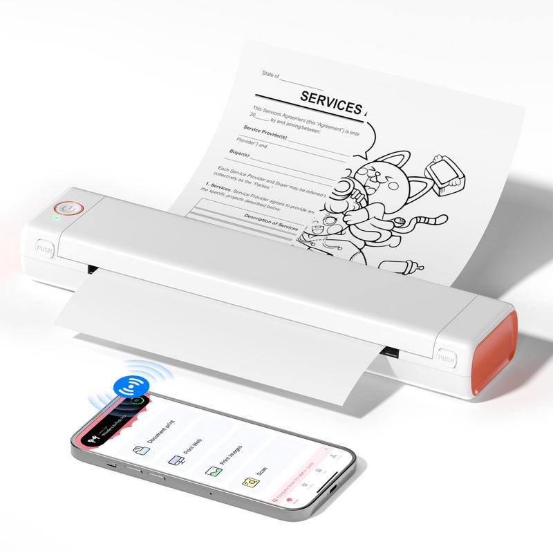 [School Supplies] Phomemo M08F Thermal Printer for Travel, [Upgrade] Portable Printer Support 8.5