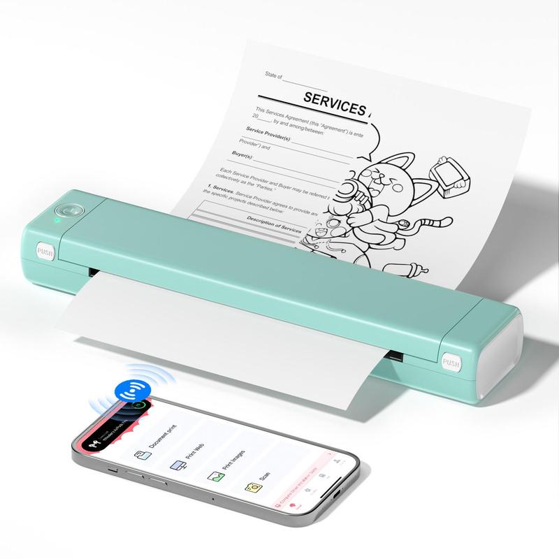 [School Supplies] Phomemo M08F Thermal Printer for Travel, [Upgrade] Portable Printer Support 8.5