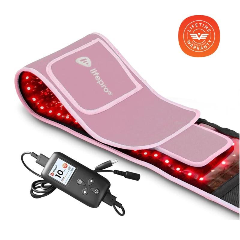 LifePro AllevaRed Light Therapy Belt - Lifetime Warranty - 660nm Red + 850nm NIR - 105 Triple LED - Skin & Muscle Support - Portable Wraparound - Remote Control