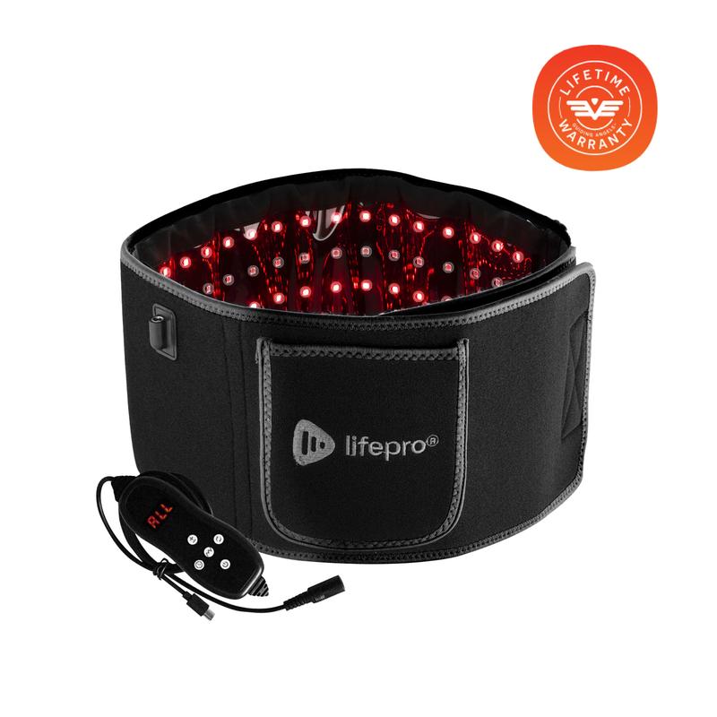 LifePro AllevaRed Light Therapy Belt - Lifetime Warranty - 660nm Red + 850nm NIR - 105 Triple LED - Skin & Muscle Support - Portable Wraparound - Remote Control