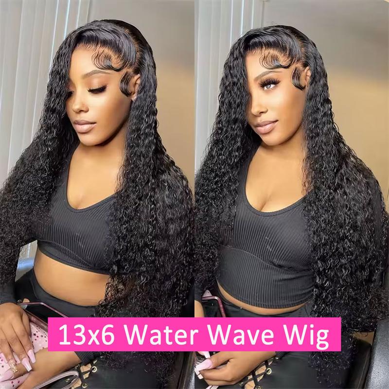 Bling Hair 13x6 Deep Curly Human Hair Wigs 13x4 Transparent Lace Frontal Wig Deep Wave Lace Front Wig For Women PrePlucked Wigs 180% Density