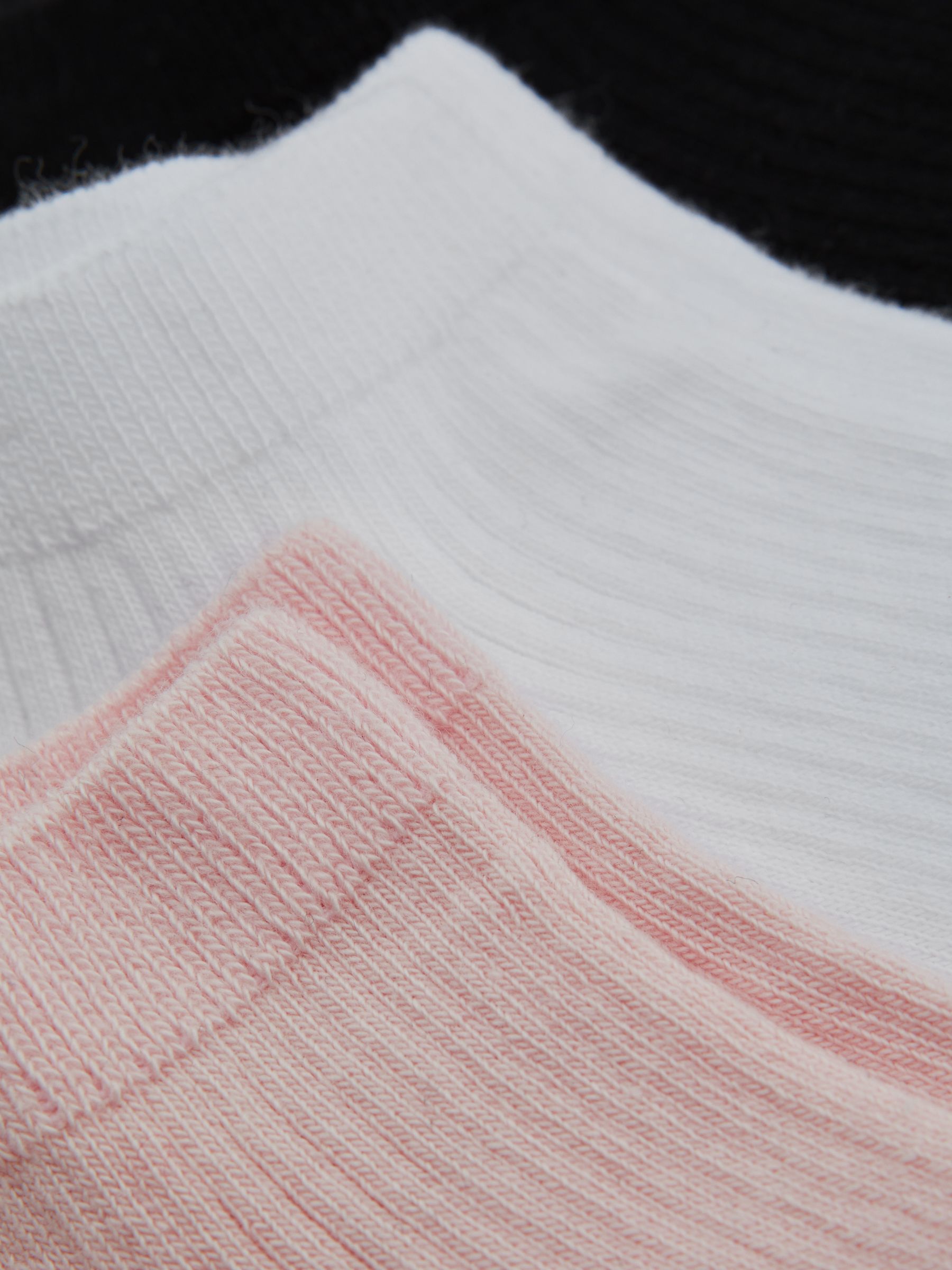 3 Pack of Trainer Socks in Black/Blush