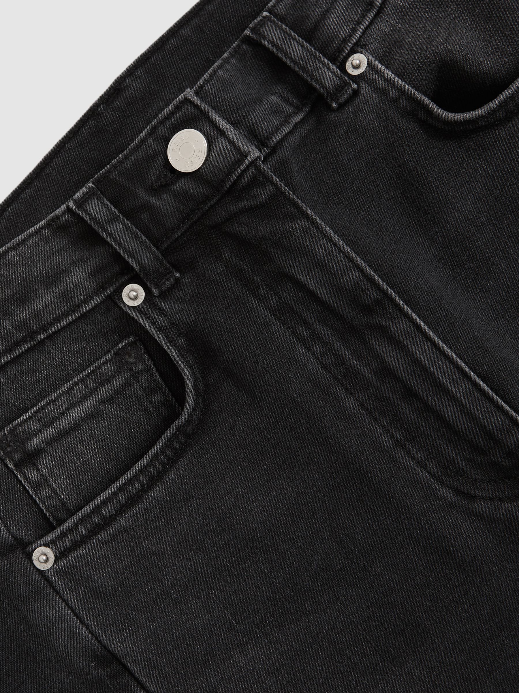 Petite Barrel-Leg Seam Jeans in Washed Grey