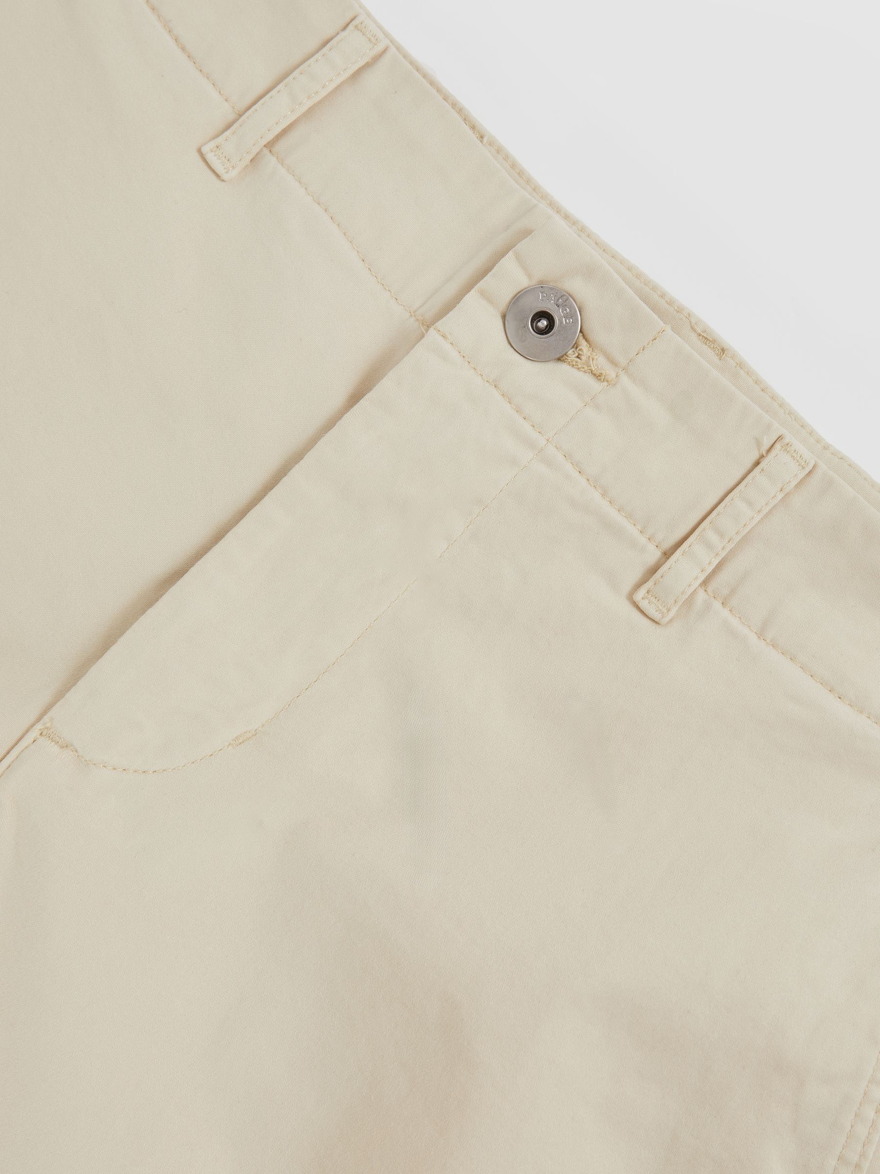 Paige Cotton Chino Shorts with Stretch in Cream