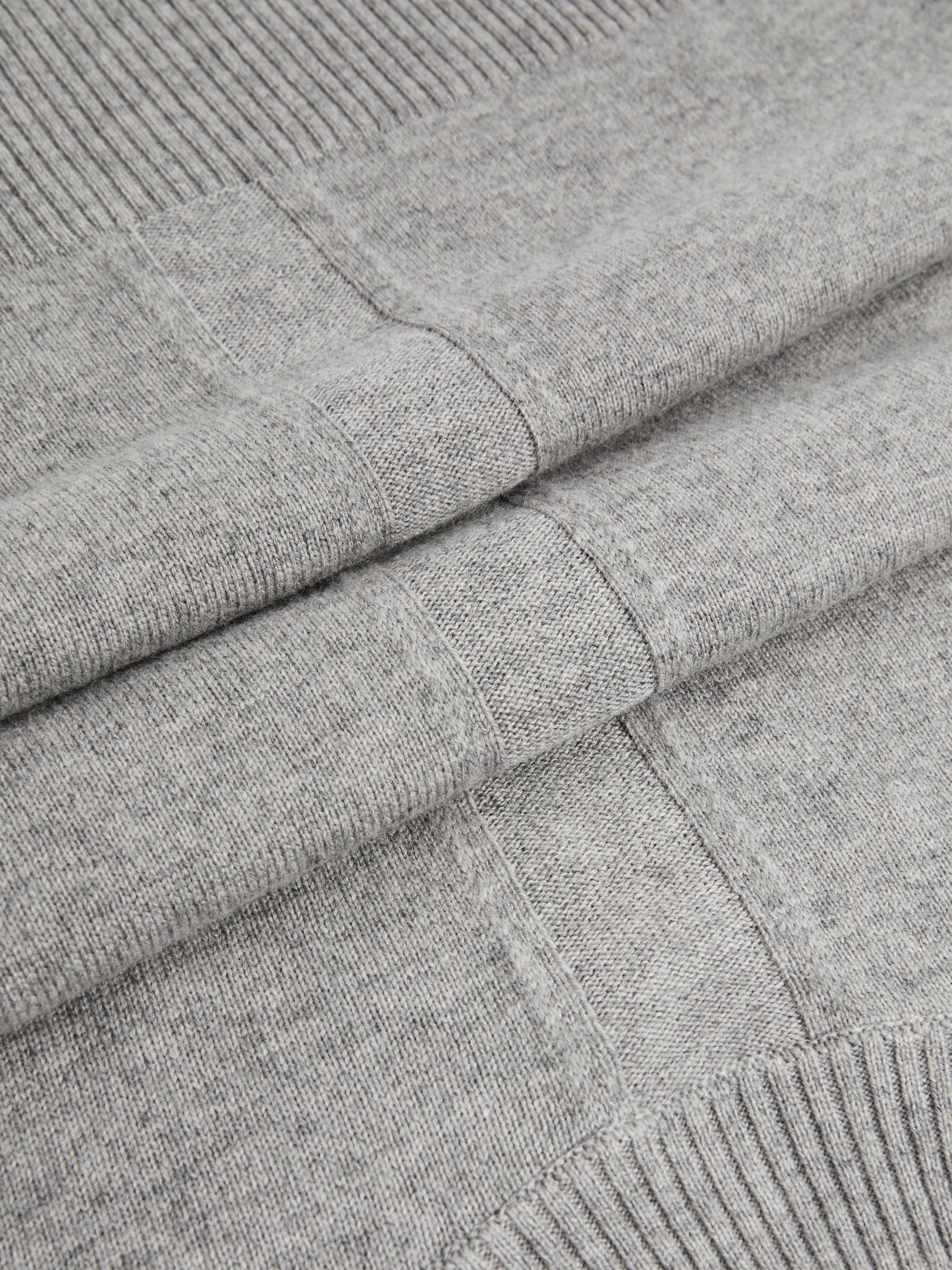 Geometric Colour-Block Jumper With Wool And Cashmere in Grey