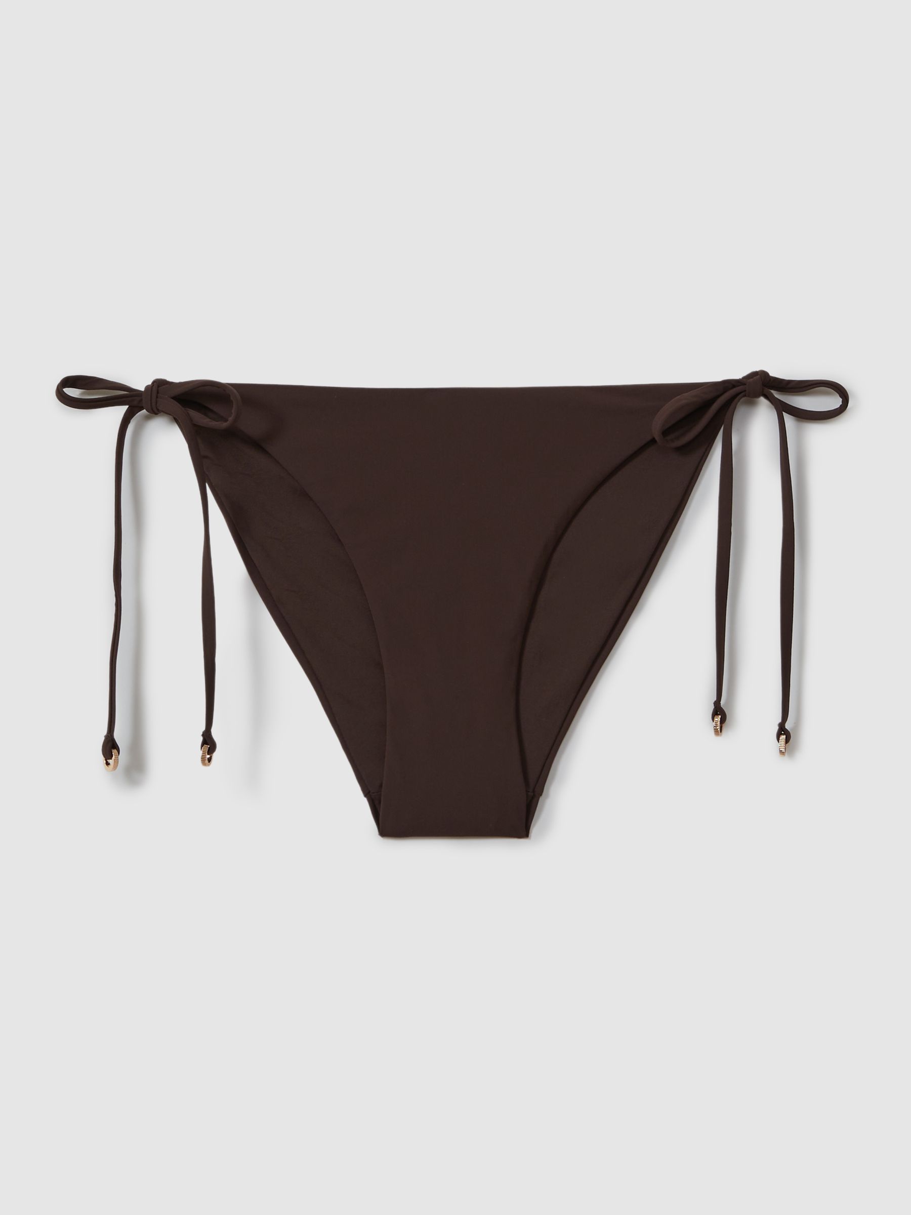 Side Tie Bikini Bottoms in Chocolate