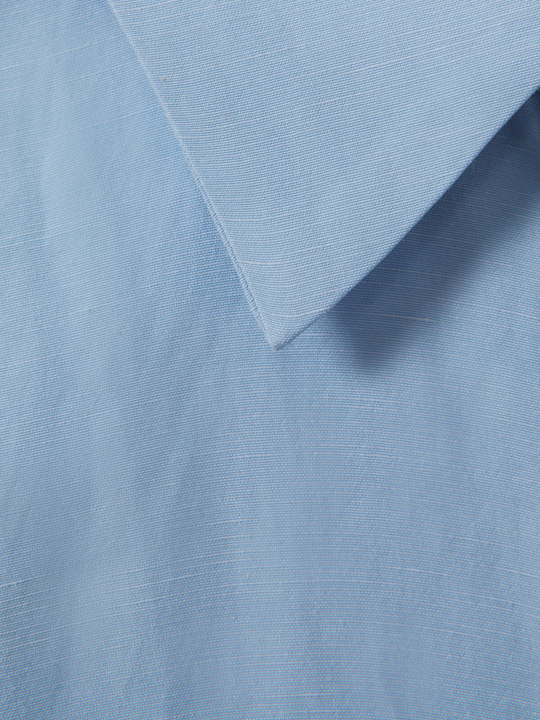 Oversized Shirt With Linen in Blue