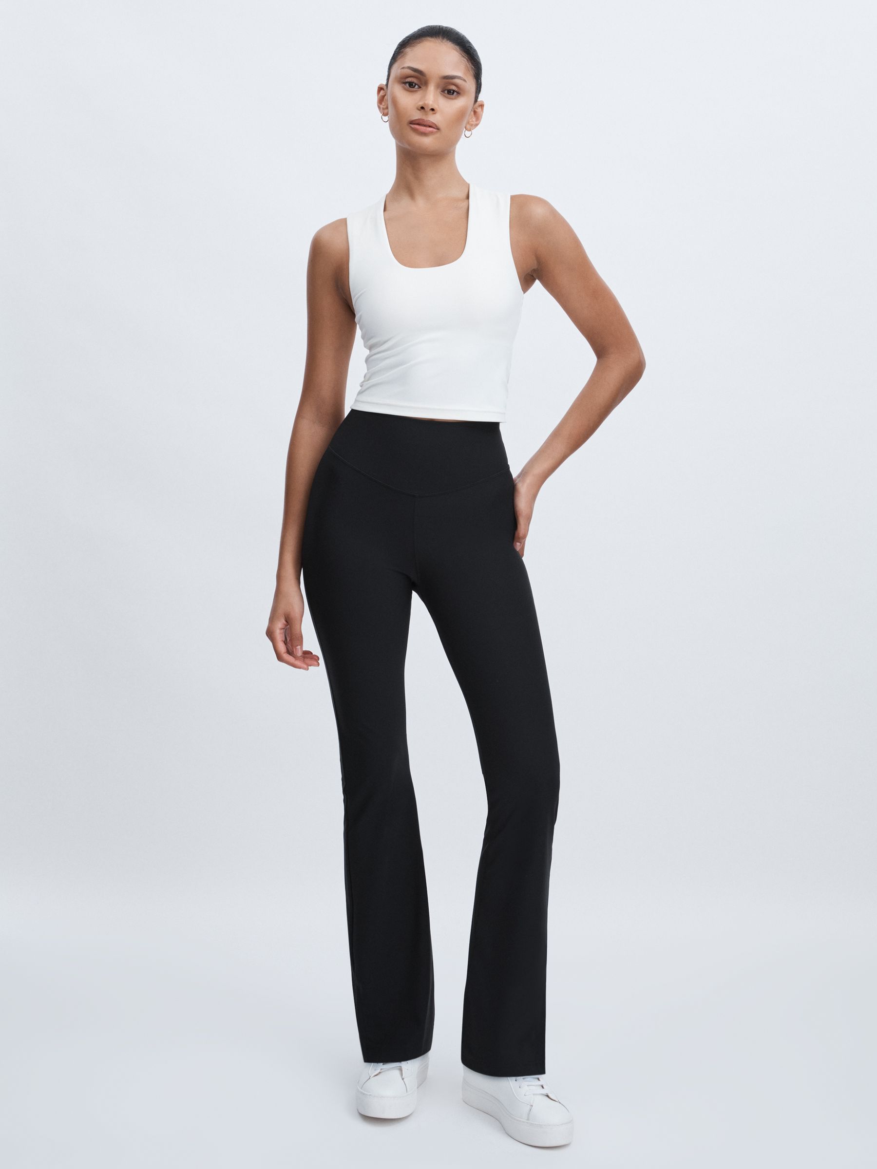 The Upside High Rise Flared Leggings in Black