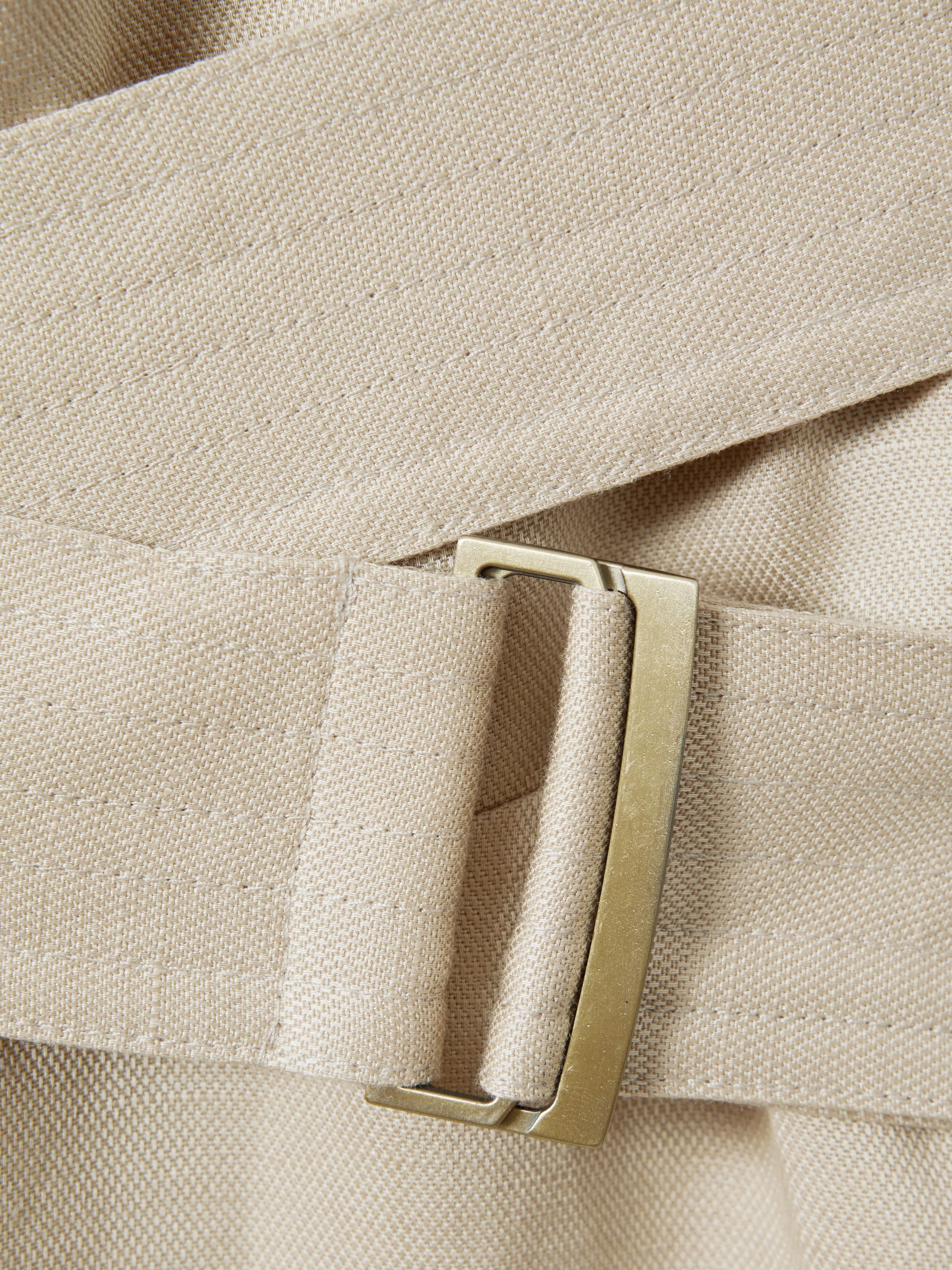 Linen Lyocell Strappy Midi Dress in Neutral