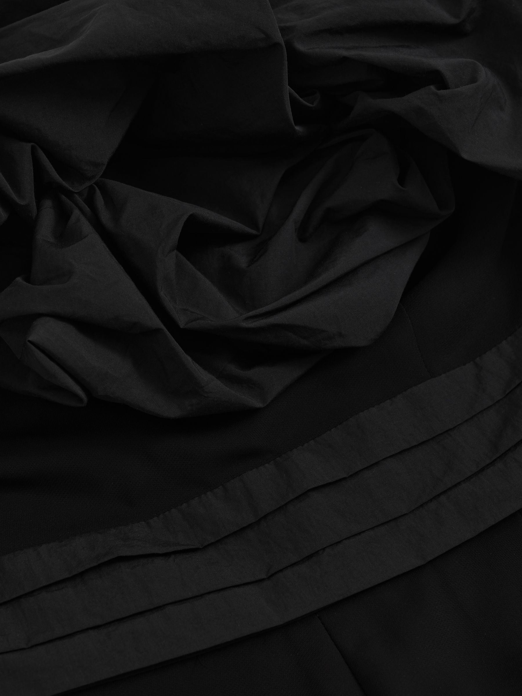 Sculptural Strapless Wide-Leg Jumpsuit in Black