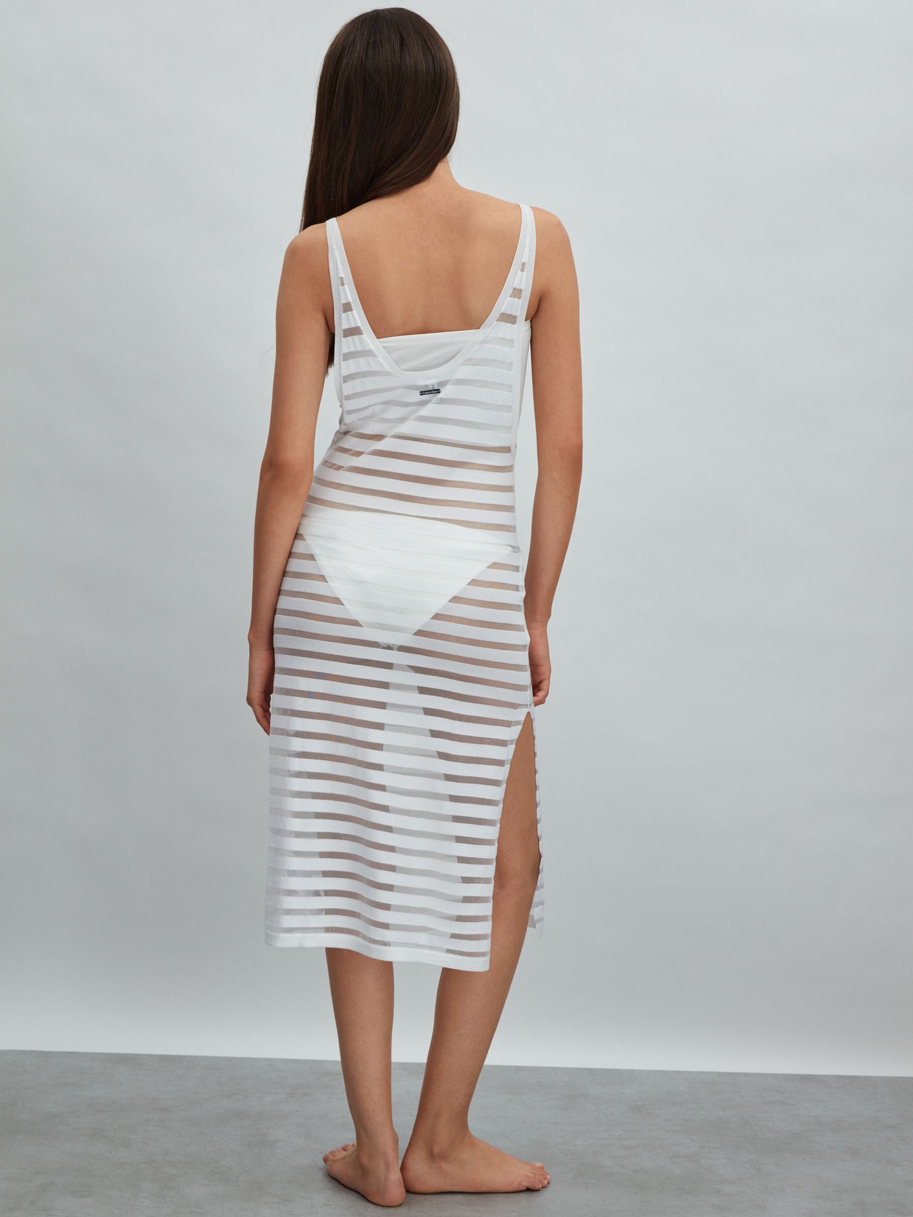 Calvin Klein Underwear Knitted Midi Dress in White