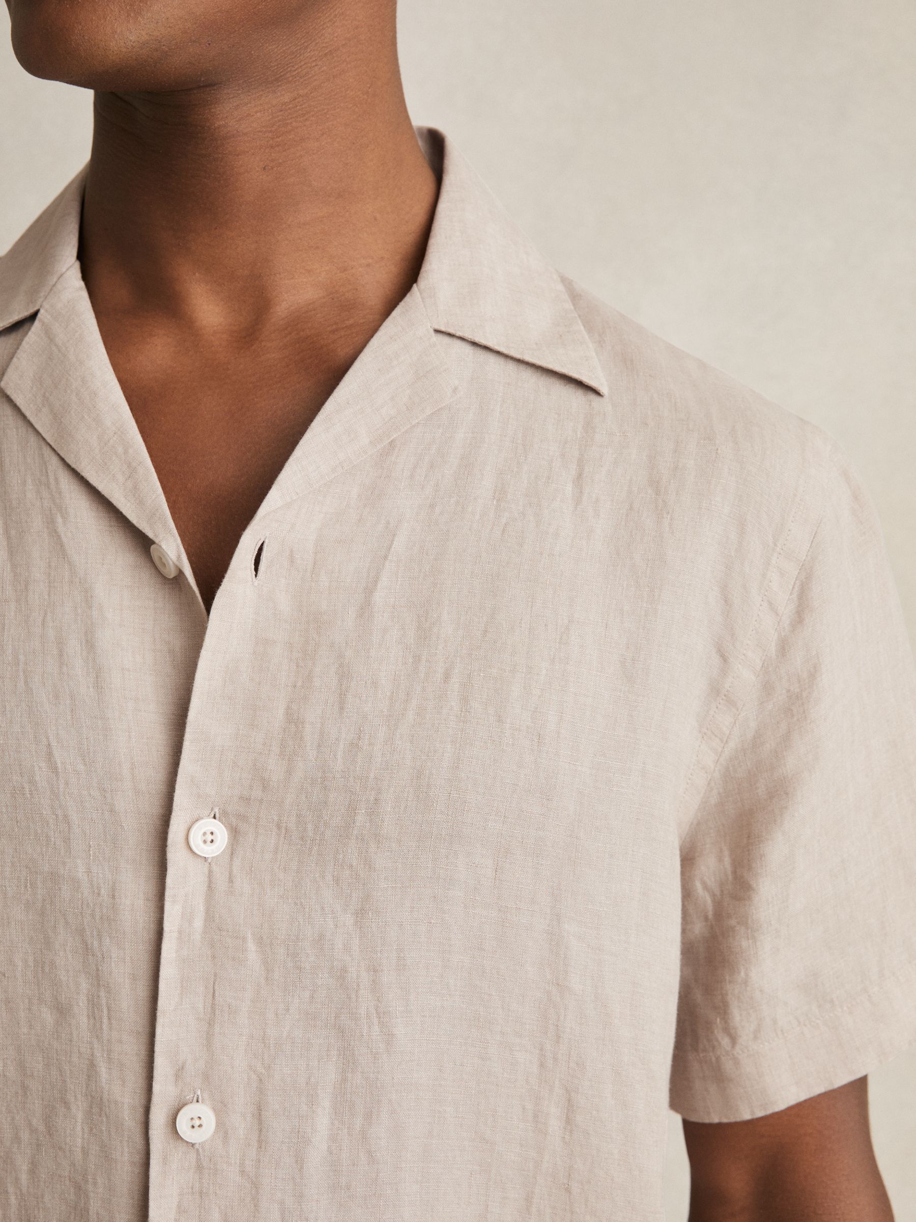 Cuban Collar Shirt in Mink Brown