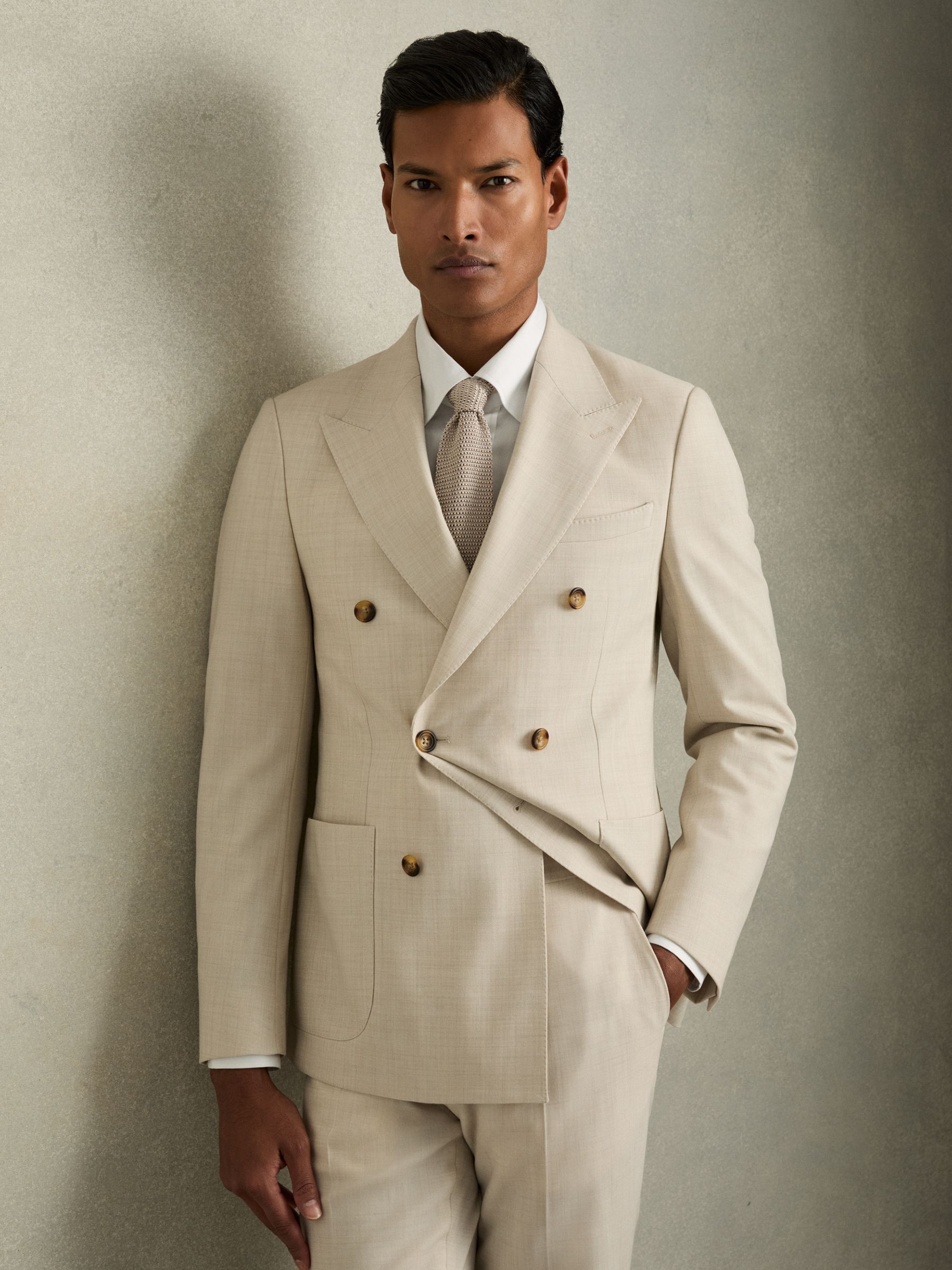 Silk Knitted Tie in Champagne