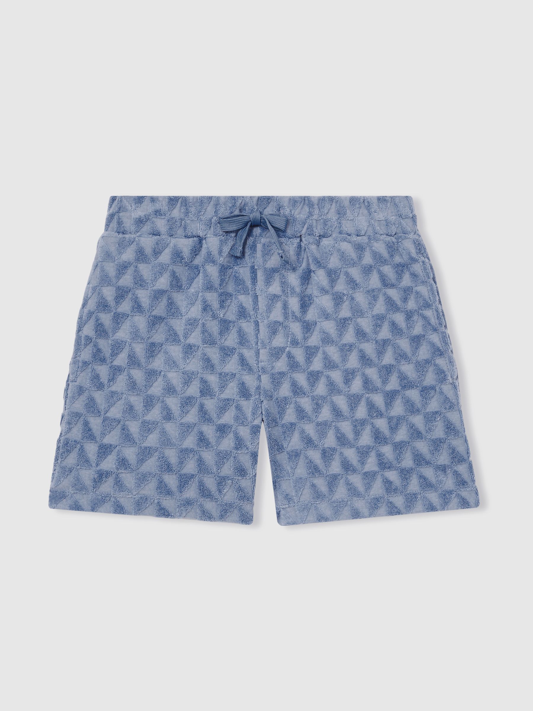 3-9 yrs Textured Towelling Shorts in Airforce Blue