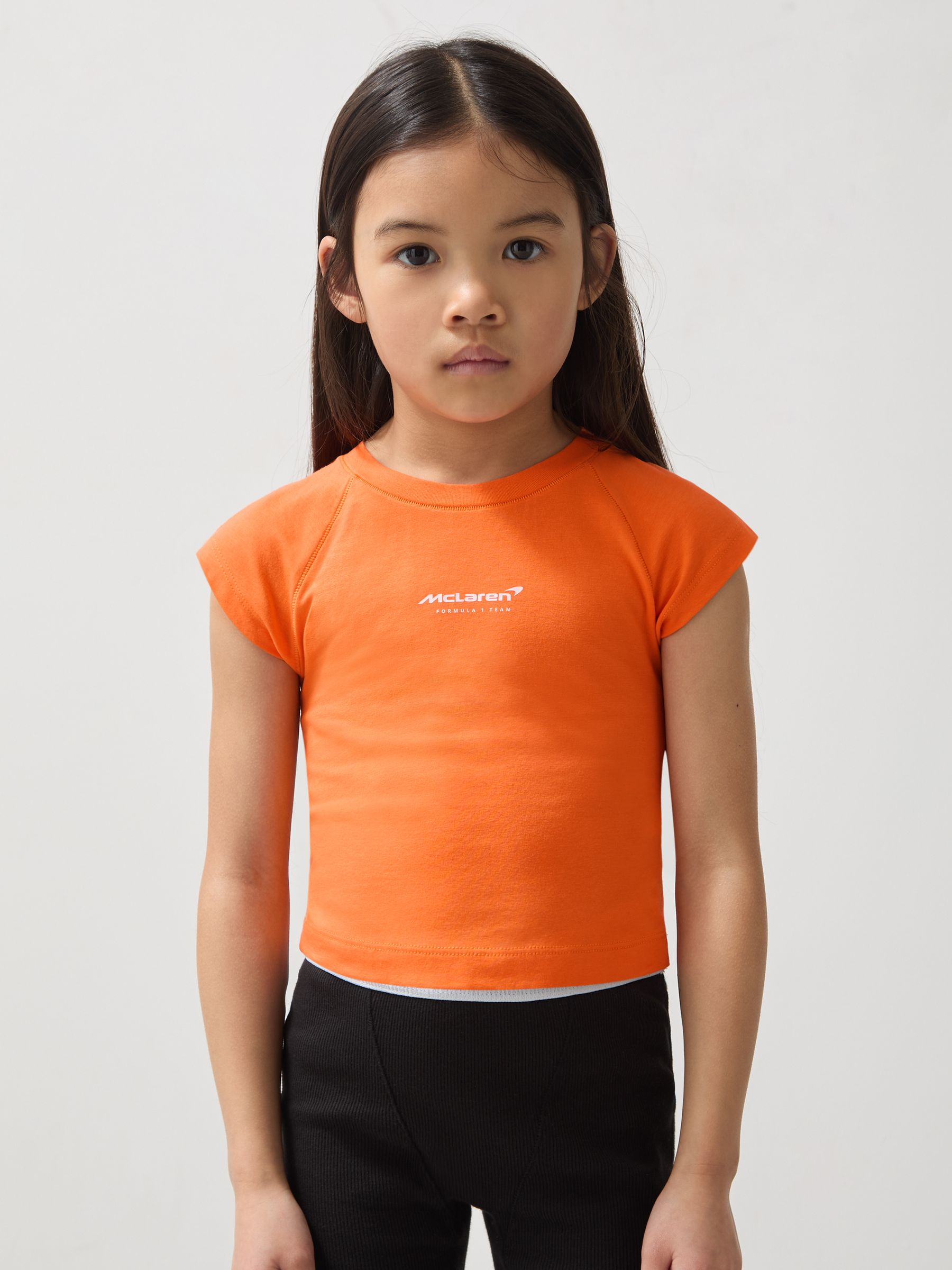 3-9 yrs McLaren F1 Team Cropped Logo T-Shirt in Orange