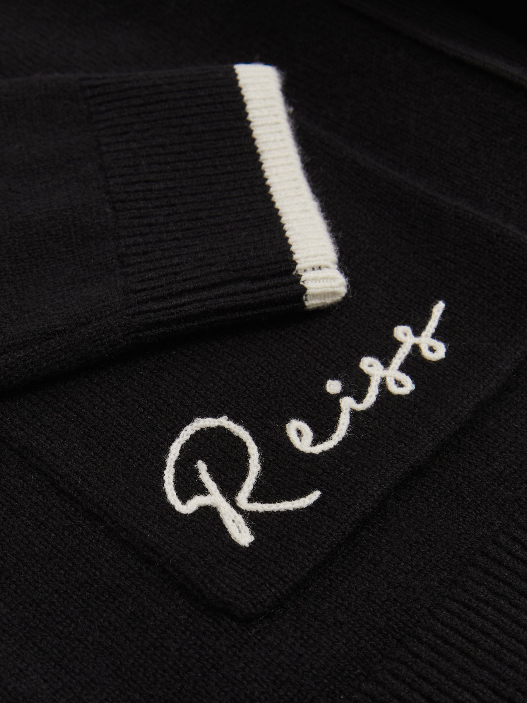 McLaren F1 Team Wool-Cashmere Varsity Cardigan in Black