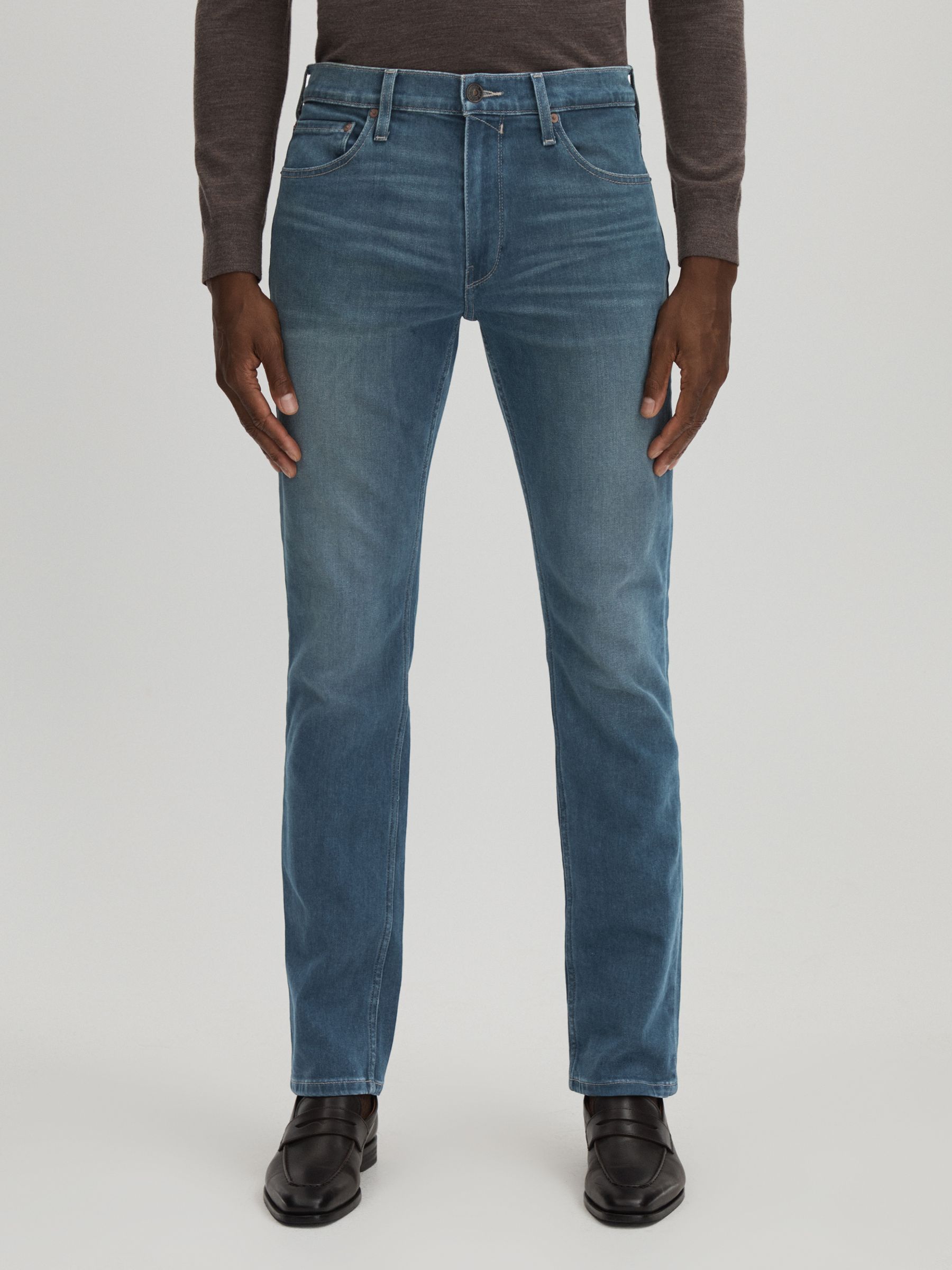 Paige Straight Leg Jeans in Foltz Blue