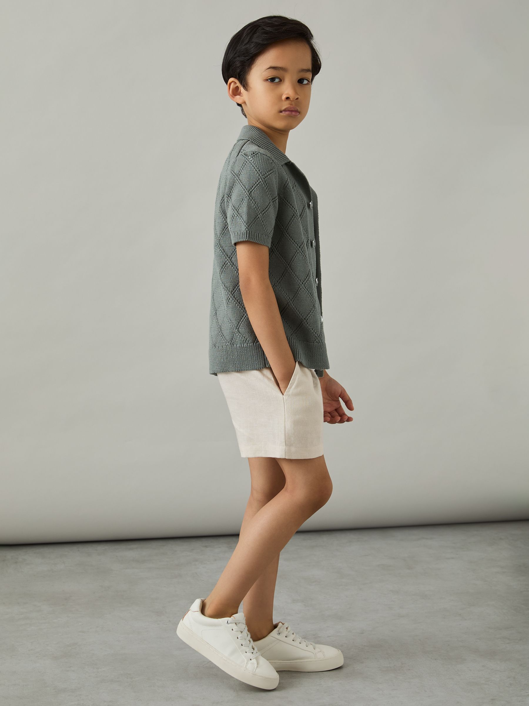 3-9 yrs Drawstring Shorts in Stone