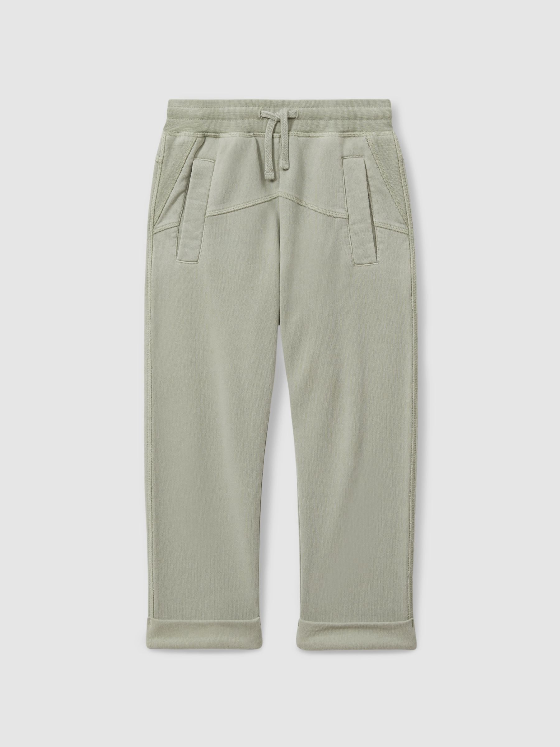 9-13 yrs Garment Dyed Cotton Joggers in Sage