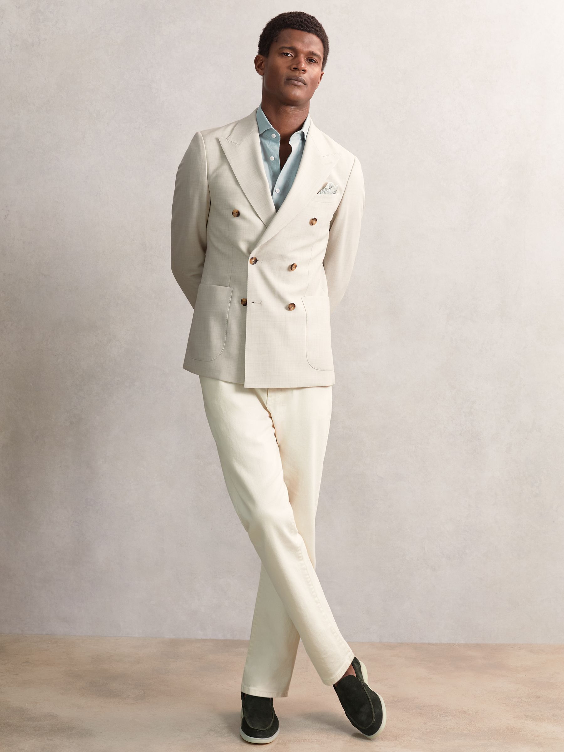 Suede Slip-On Loafers in Forest Green