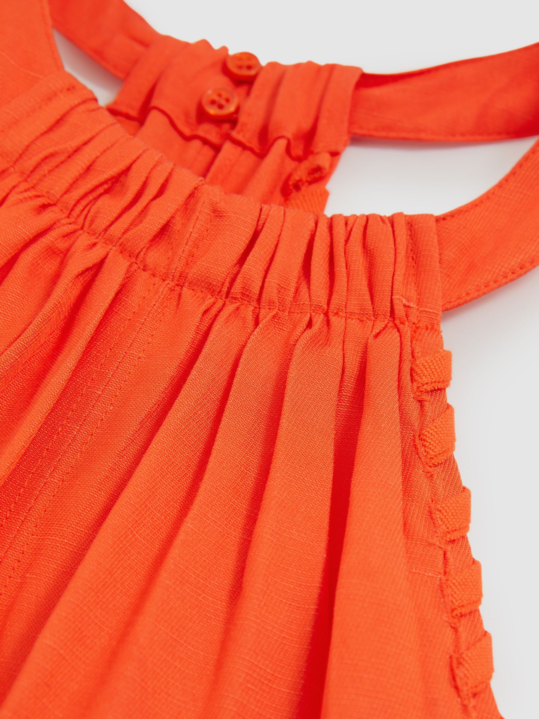 Petite Whipstitch Halterneck Midi Dress in Red