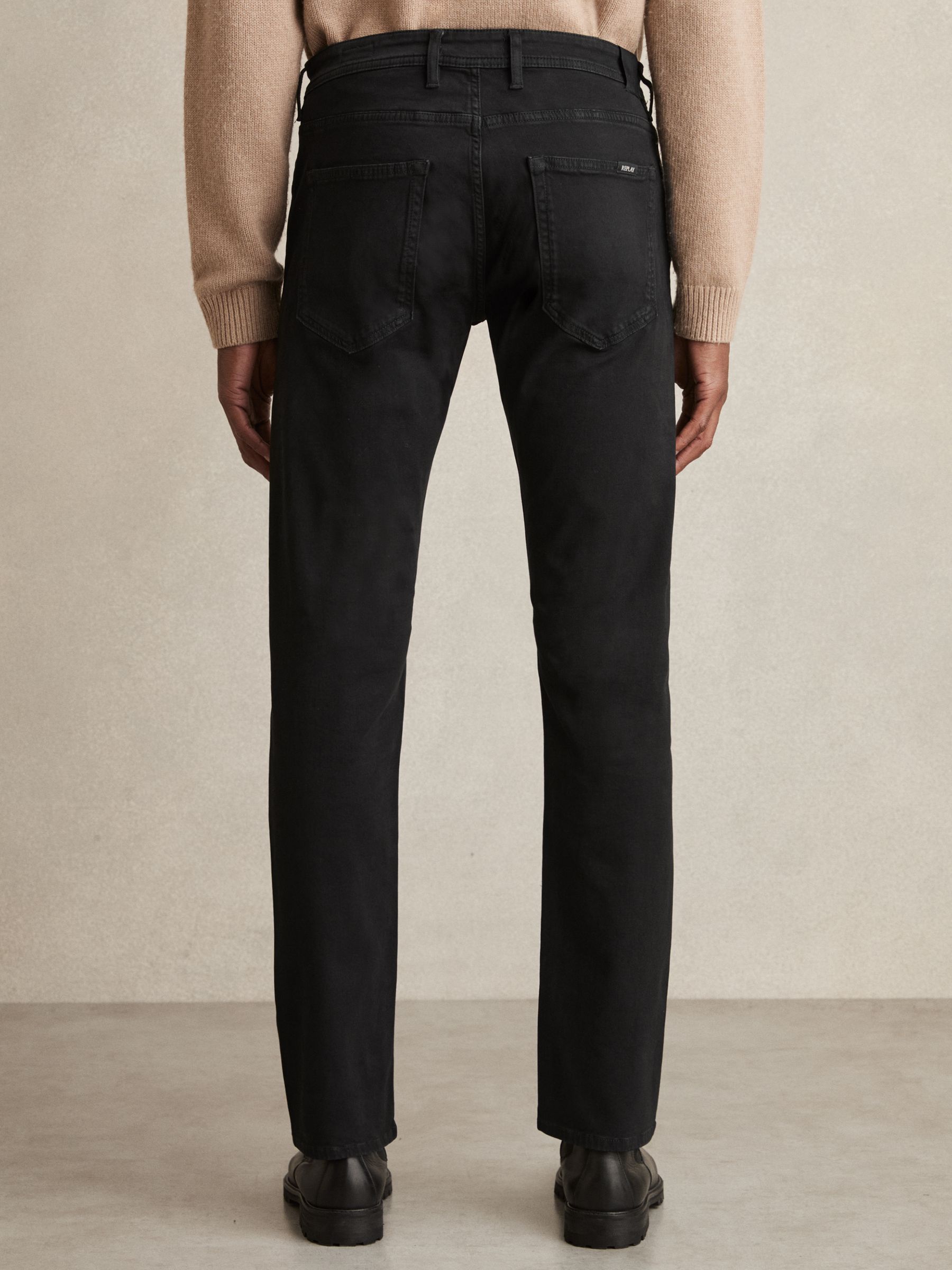 Replay Straight-Leg Jeans in Black