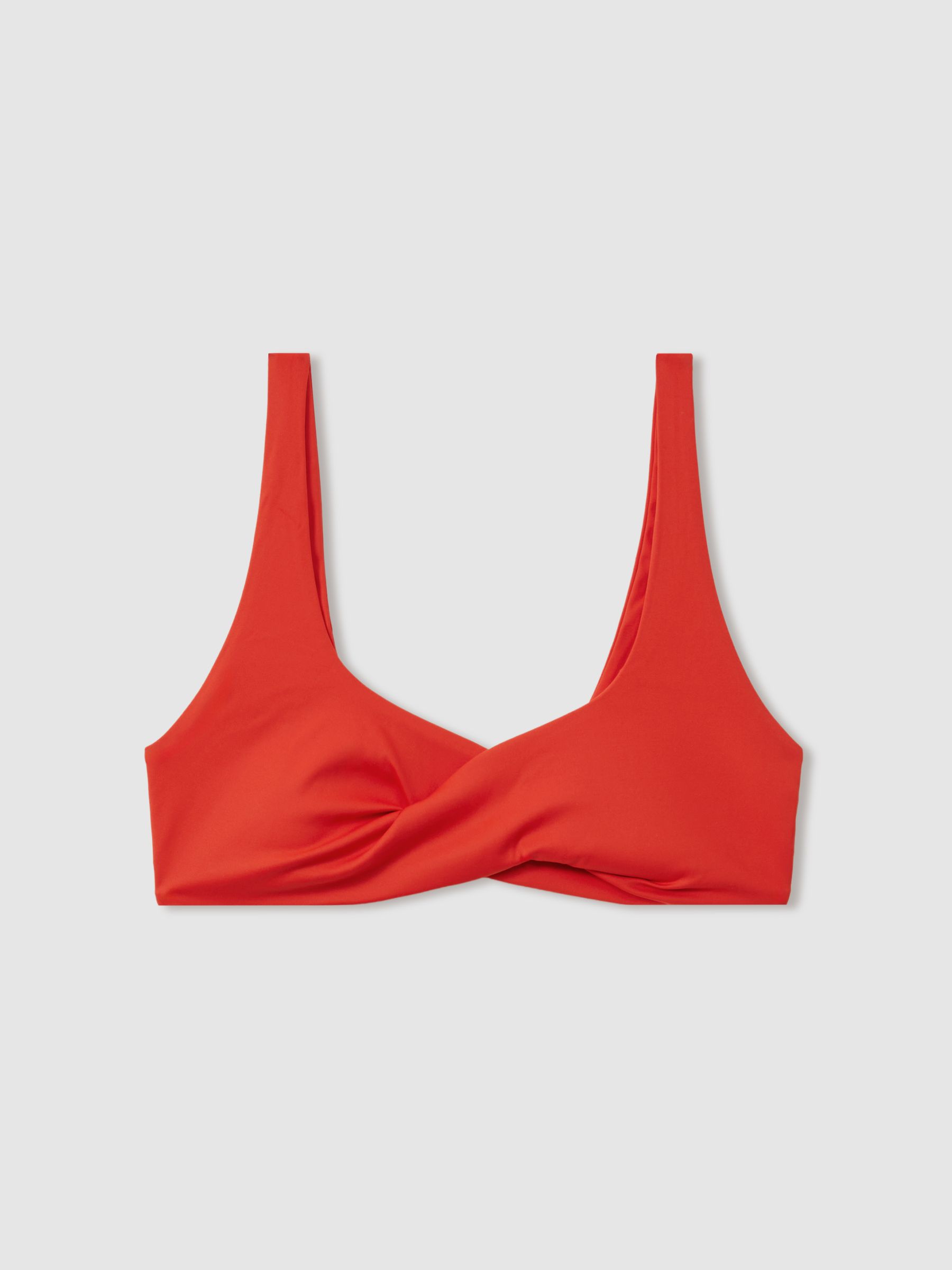 Calvin Klein Underwear Twist Detail Bikini Top in Red