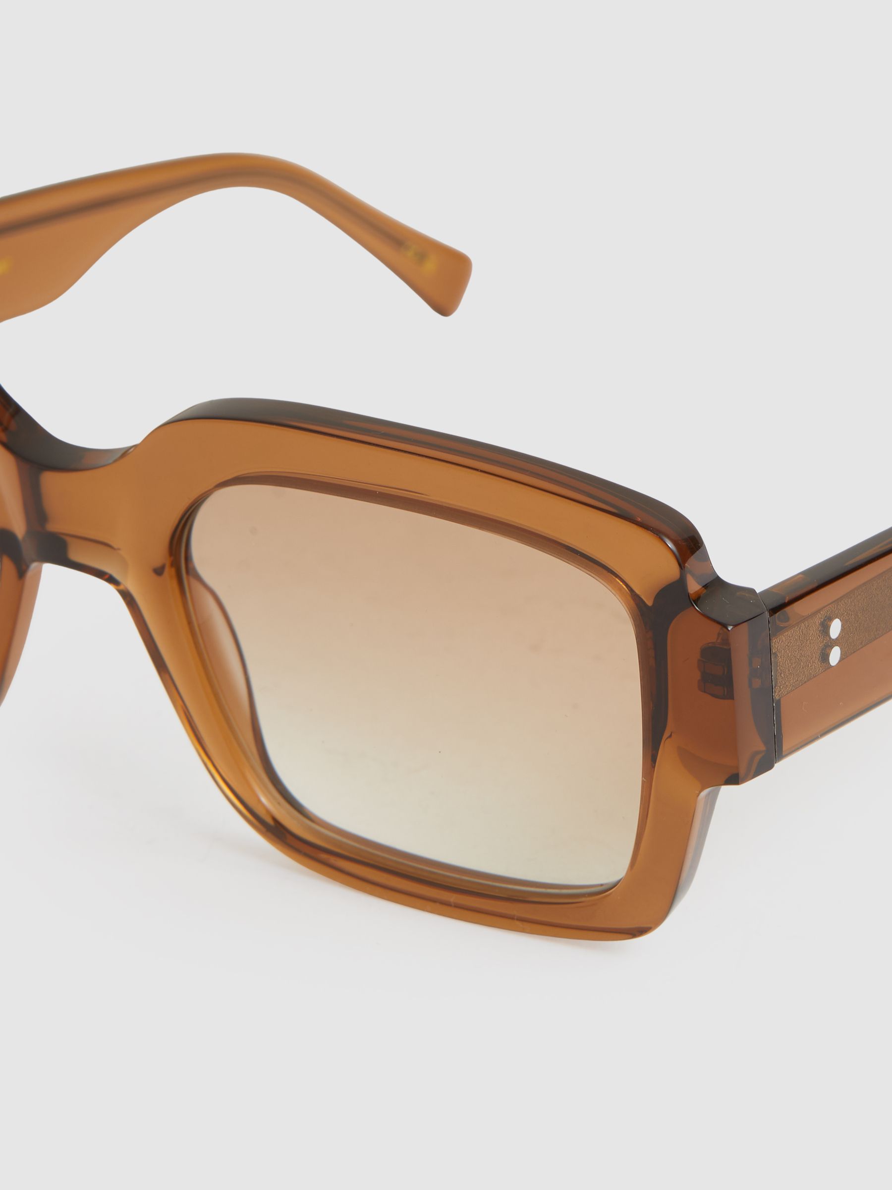 Monokel Eyewear Rectangle Sunglasses in Cola Brown