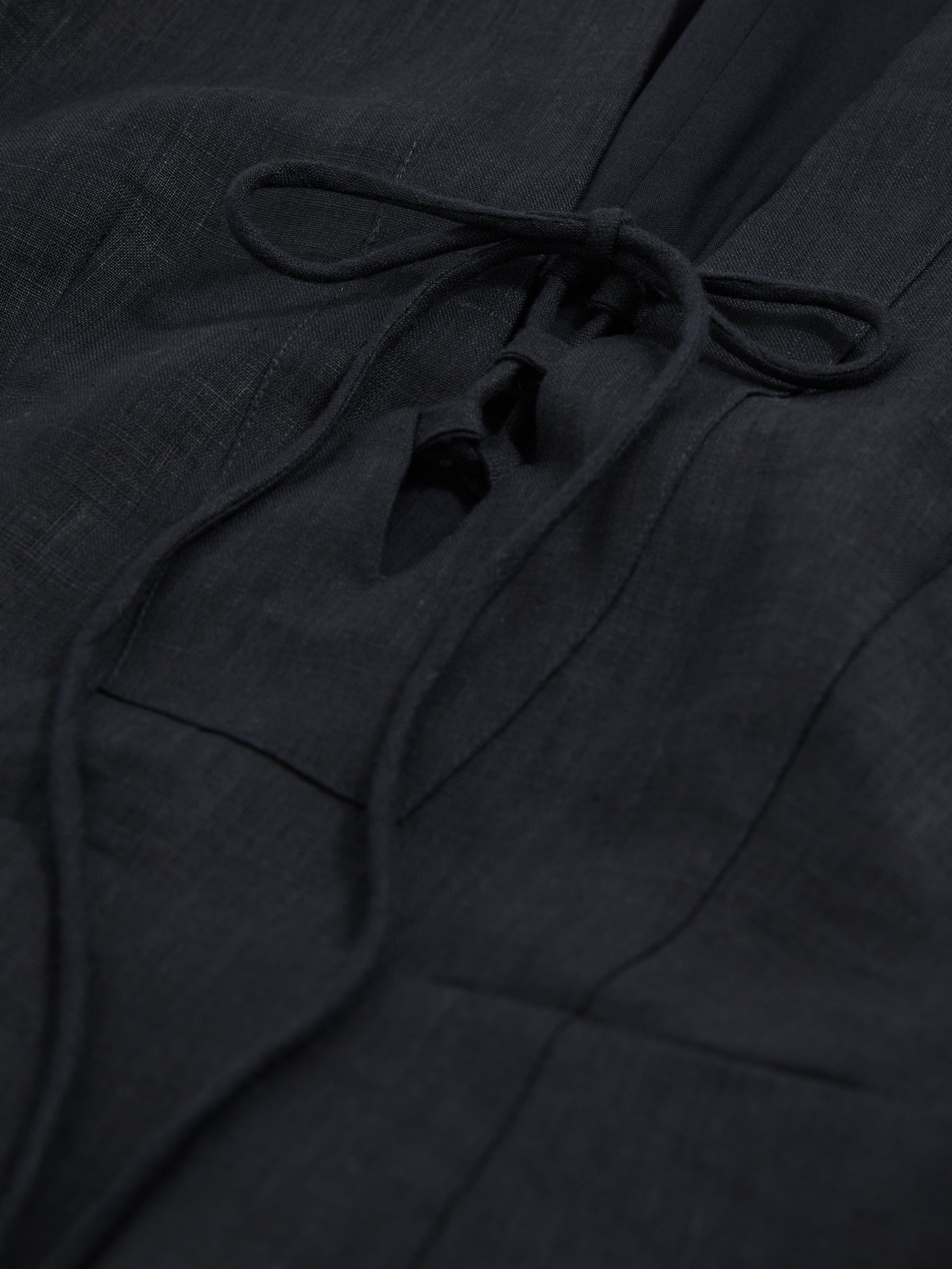 Tie Front Beach Cover-Up Dress in Navy