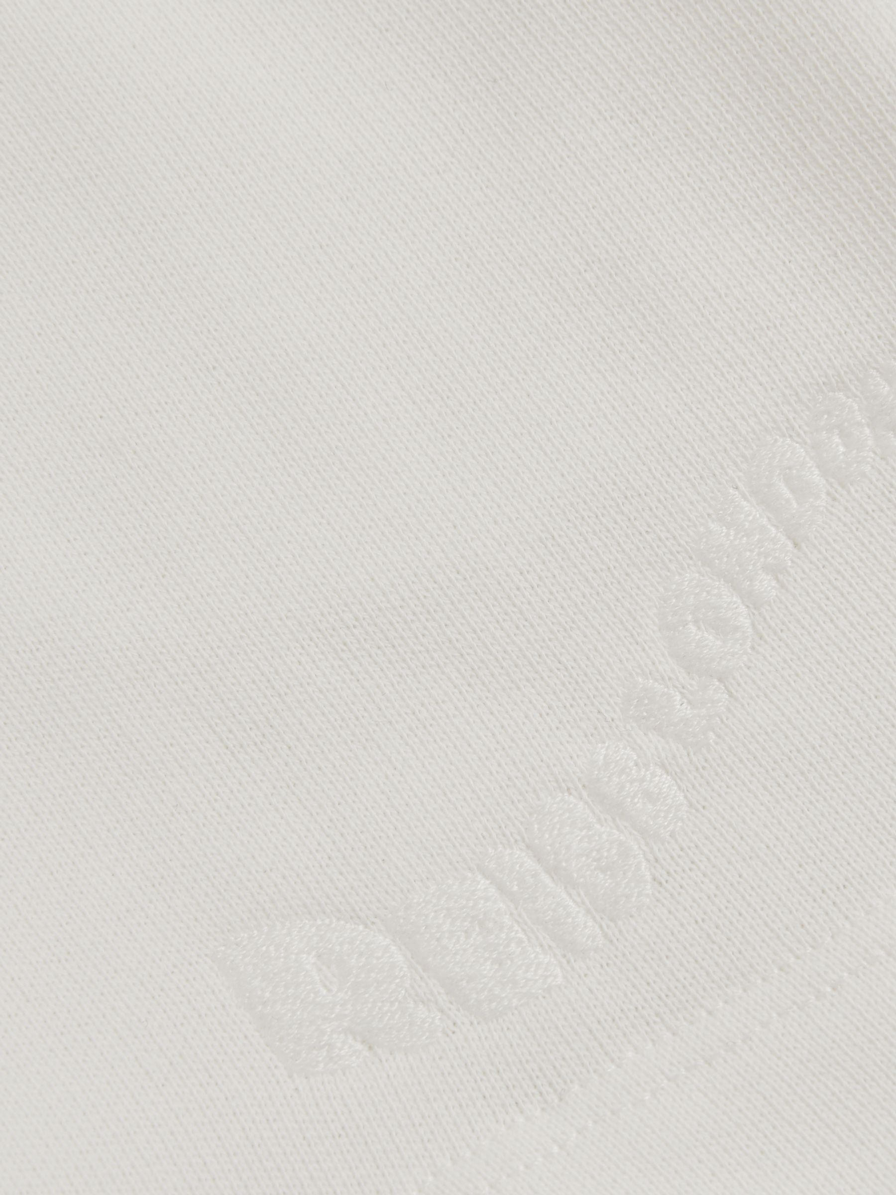 9-13 yrs Cotton Brand-Embroidered Shorts in Off White